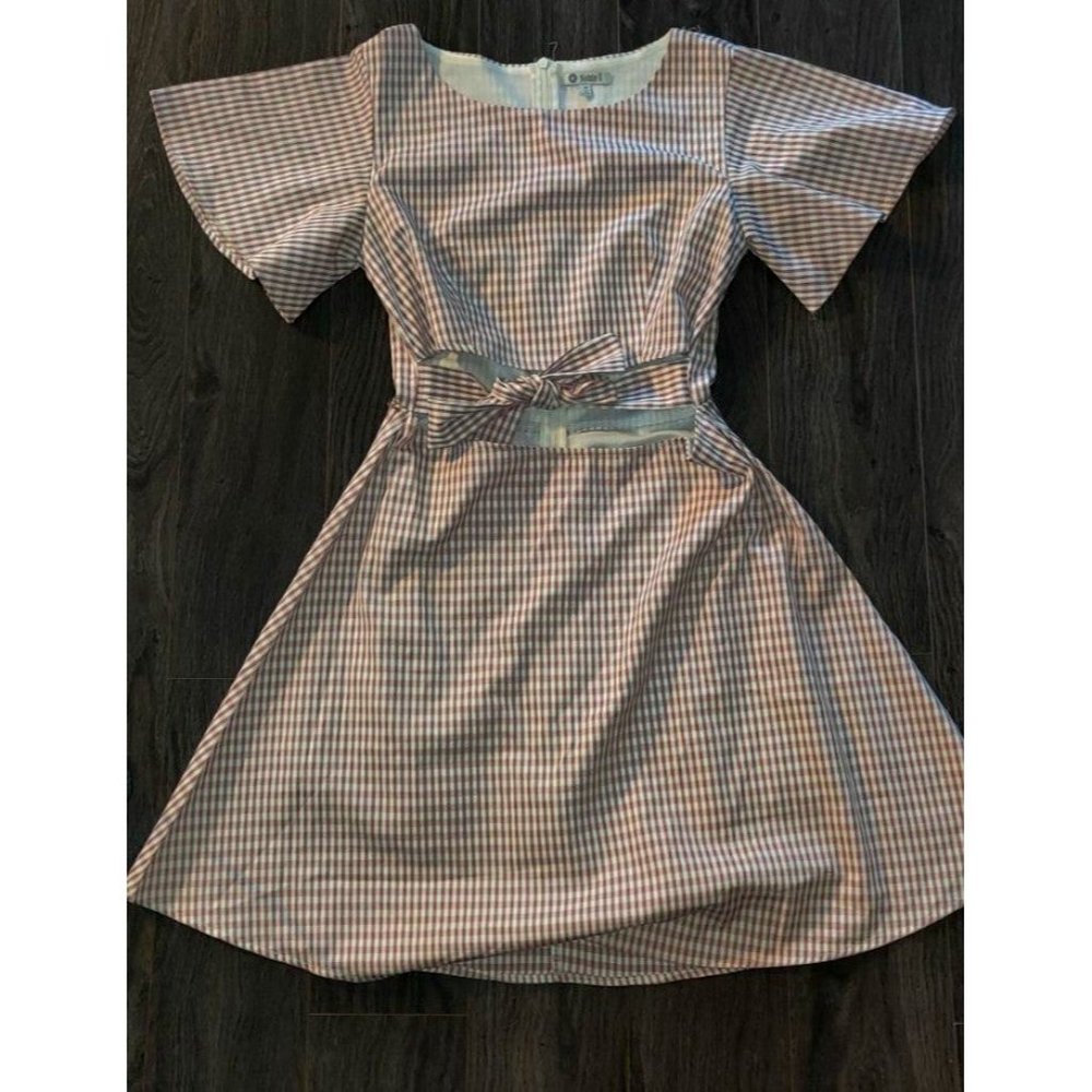 Noble U plaid cutout dress